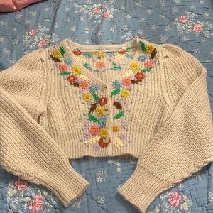 Embroidered Celia B cardigan